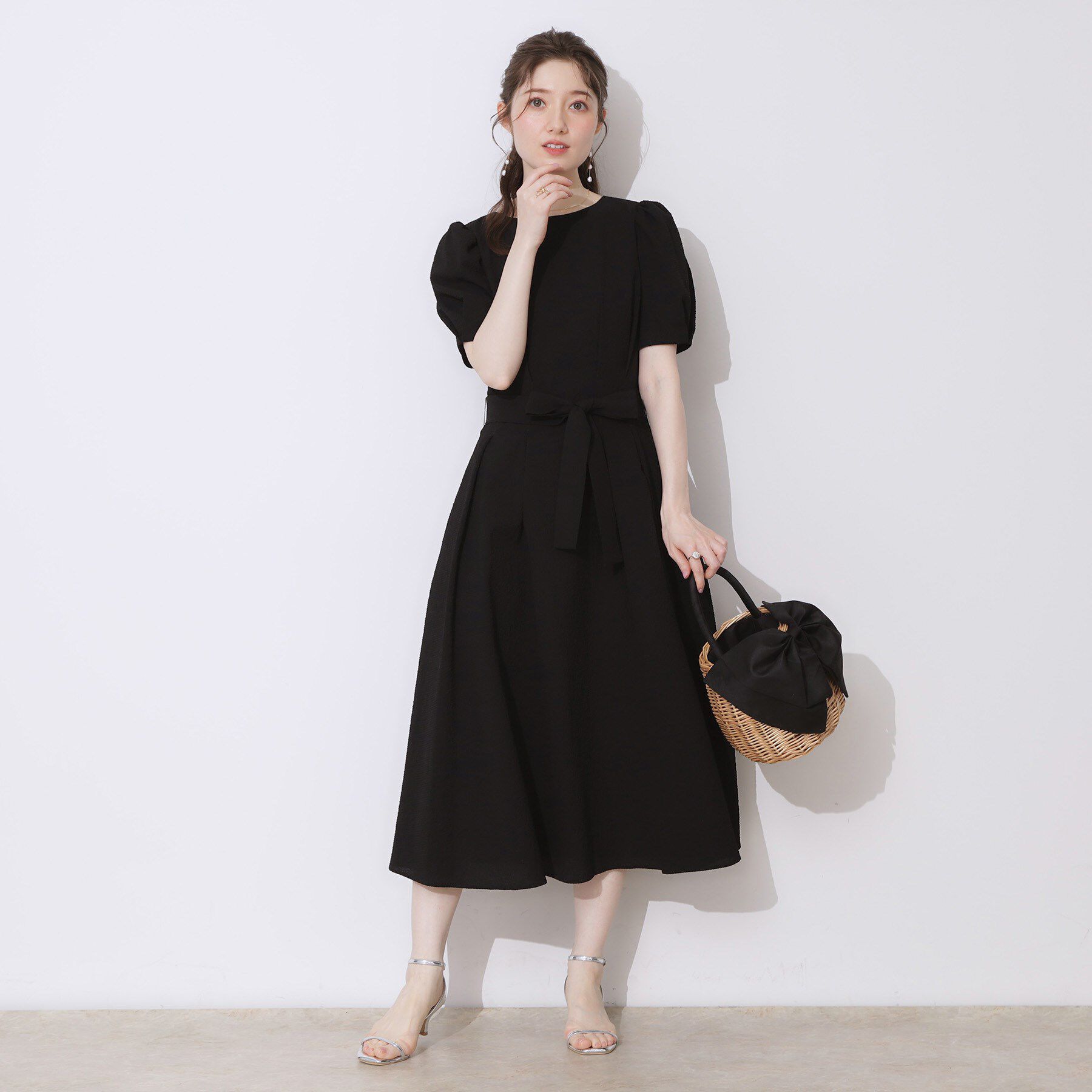 Couture broach「【細見え・キレイめ】サッカータックワンピース」|ワンピース|