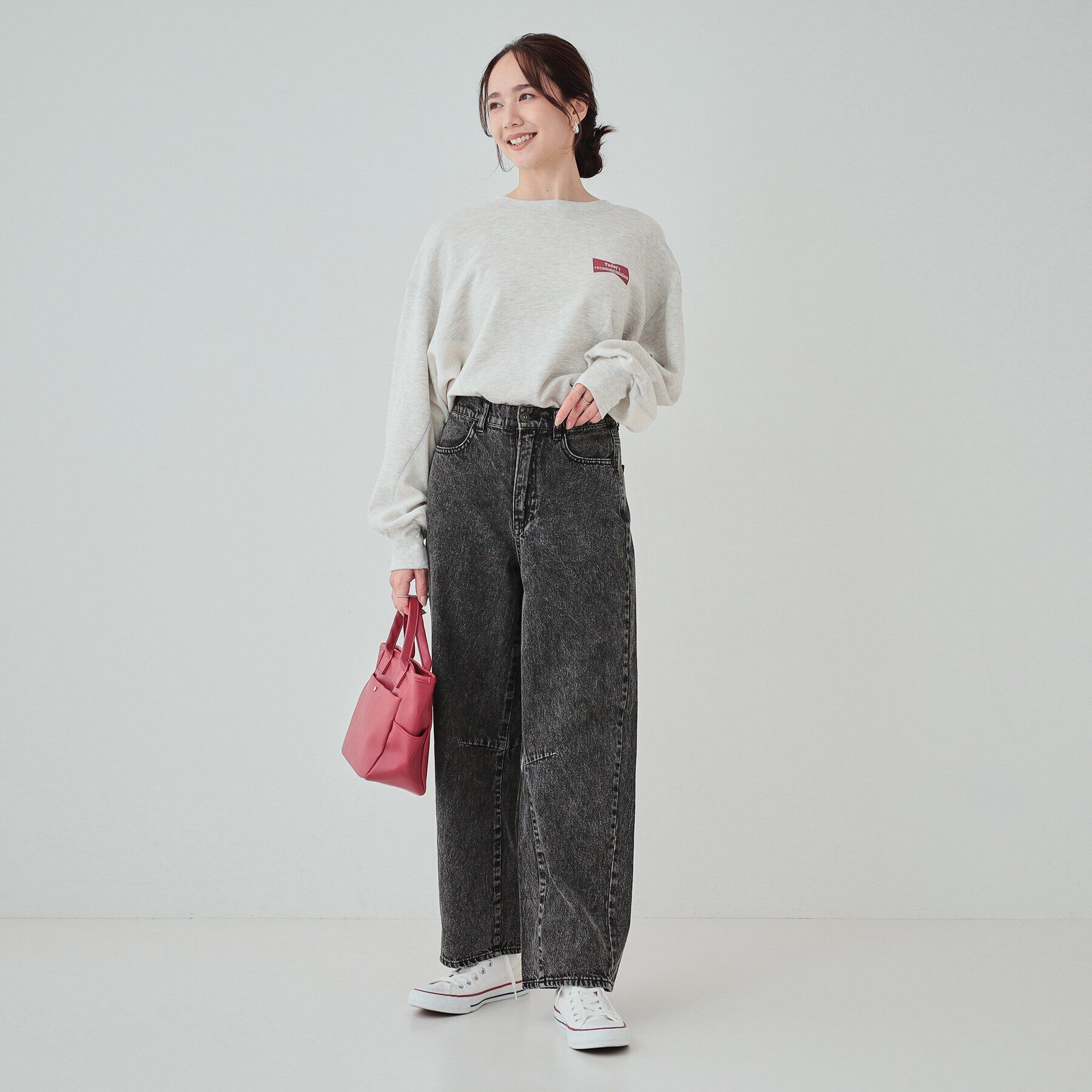 SHOO･LA･RUE「【S-LL】ケミカルウォッシュ カーブデニムパンツ」|その他|