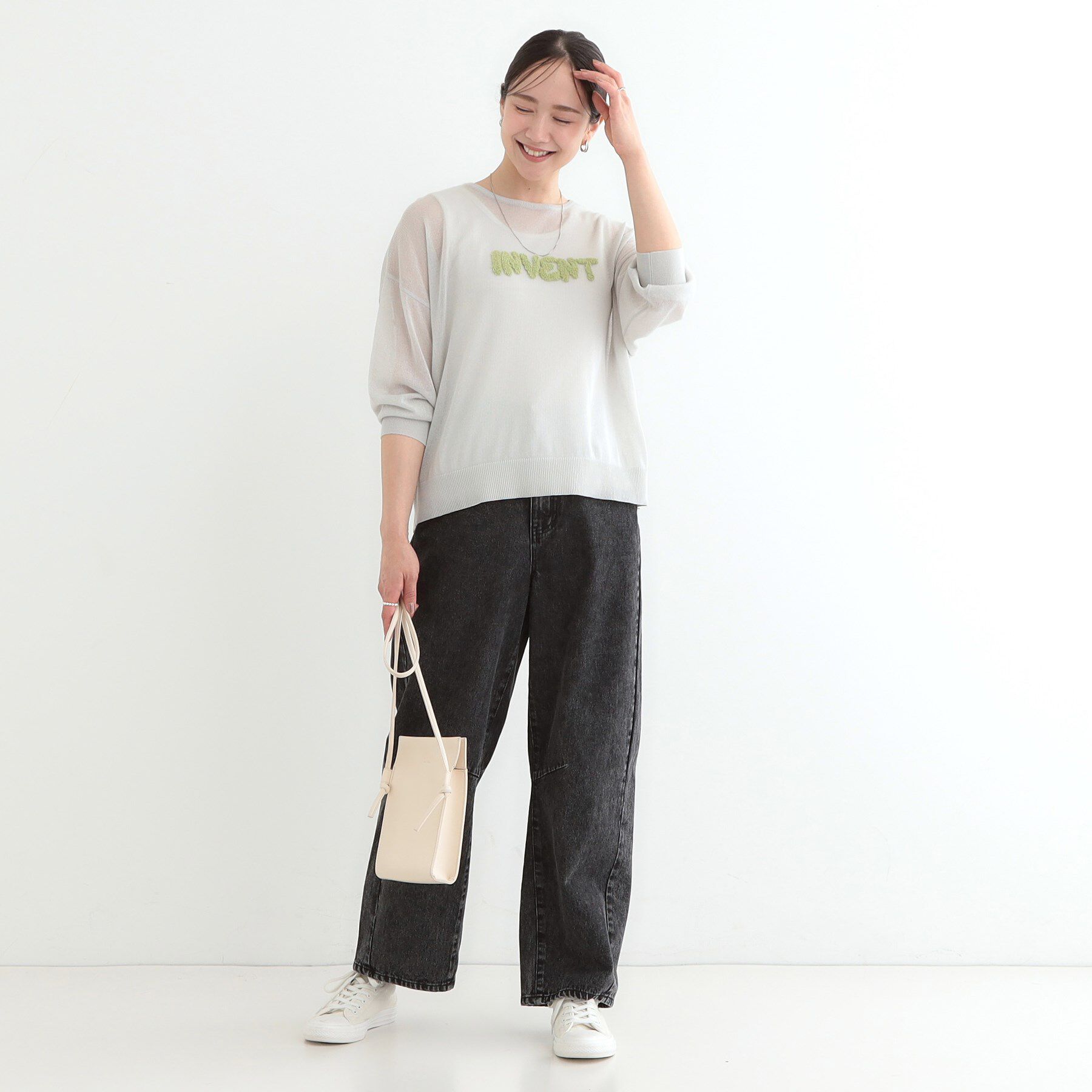 SHOO･LA･RUE「【S-LL】アソートロゴサマーニット」|ニット・セーター|