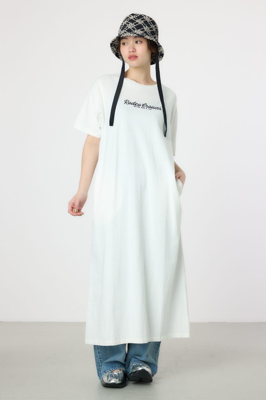 RODEO CROWNS「加工EBL LOGOワンピース」|ワンピース|O/WHT1