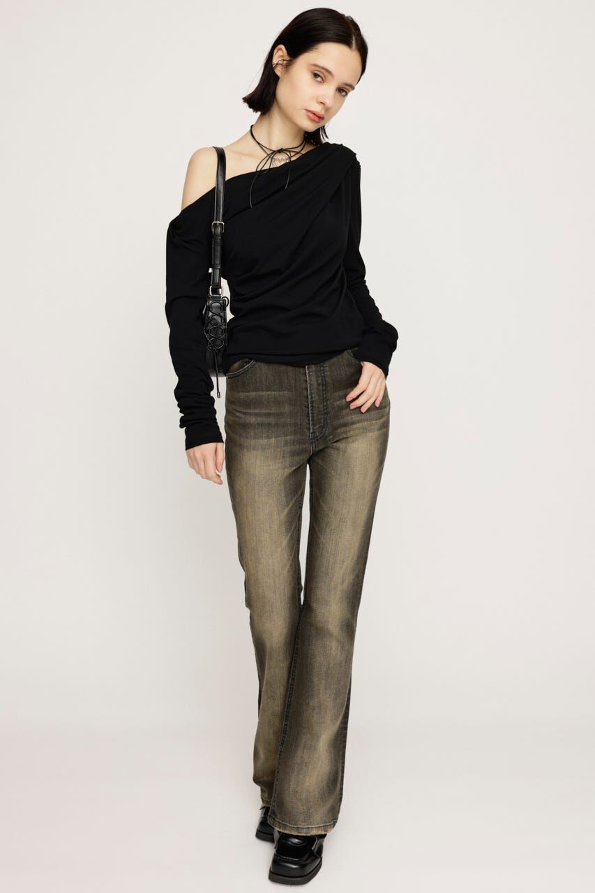 SLY「HW FLARE PT-C WITH ROICA（R）EF」|デニム|