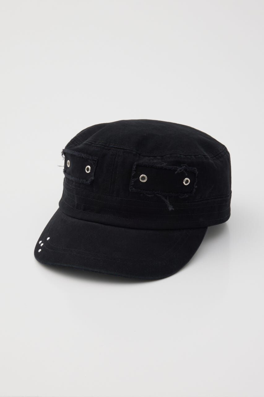 SLY「EYELET MILITARY キャップ」|その他|BLK