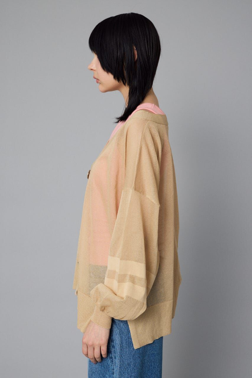 HeRIN.CYE「Sheer line cardigan」|カーディガン|