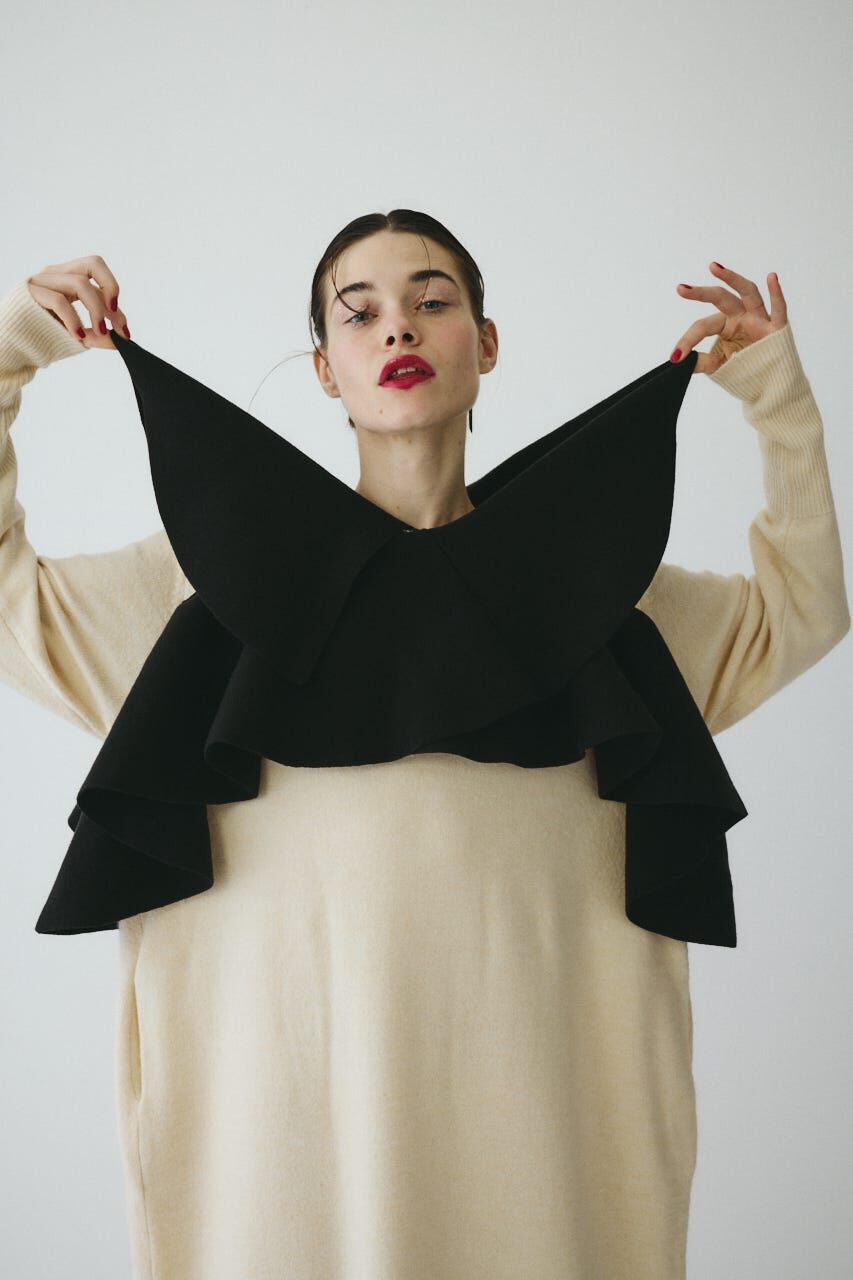 HeRIN.CYE「Ruffle knit dress」|ワンピース|