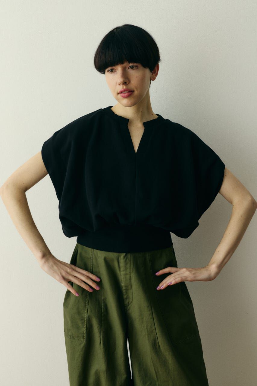 HeRIN.CYE「V neck box cut vest」|Tシャツ・カットソー|BLK