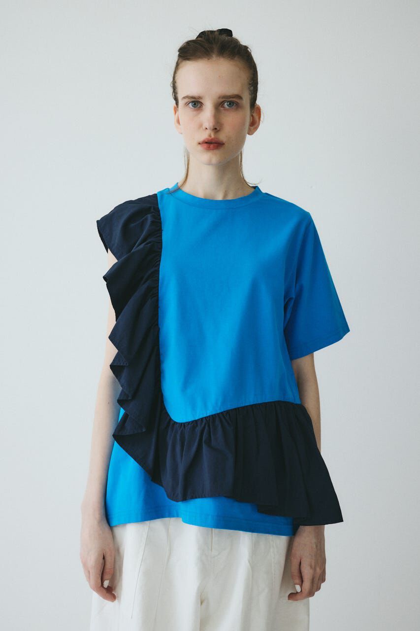 HeRIN.CYE「Docking ruffle peplum tops」|Tシャツ・カットソー|BLU