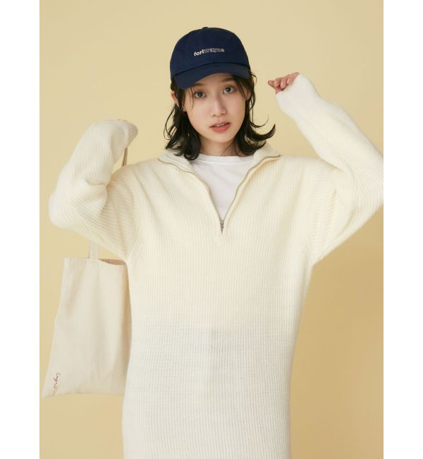 Ungrid「【WEB限定】ハイネックジップニットワンピース」|ワンピース|