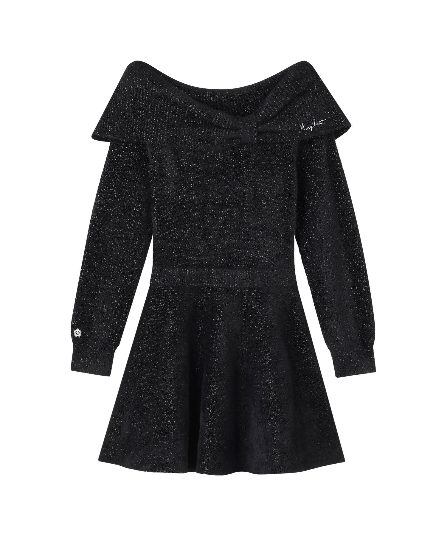 MARY QUANT「オフショルリボンニット ワンピース」|ワンピース|