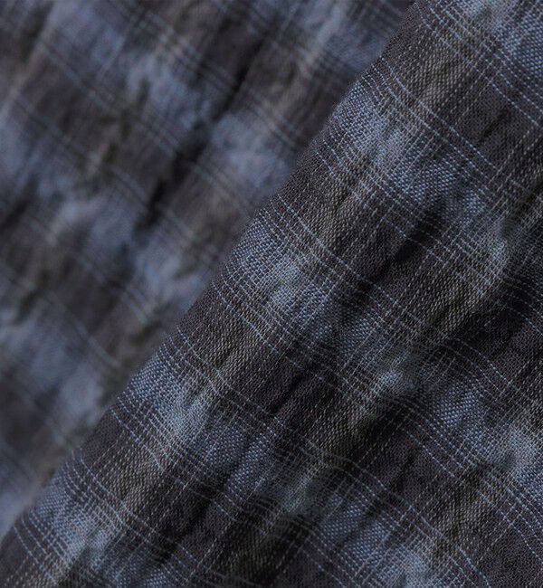 SHIPS「SHIPS: 〈MADE IN JAPAN〉エアー サッカー リラックス バンドカラー シャツ」|シャツ・ブラウス|