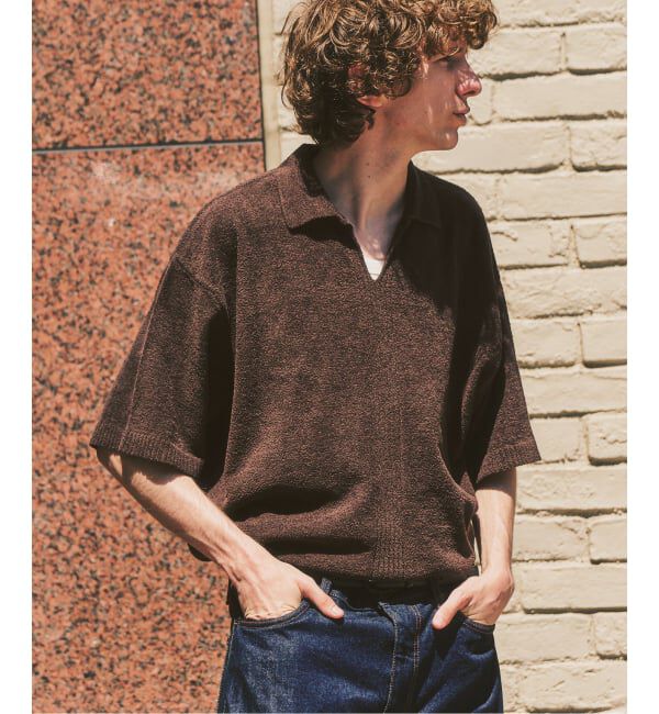 417 EDIFICE「NESTWELL 417別注 スキッパーシャツ」|Tシャツ・カットソー|ブラウン
