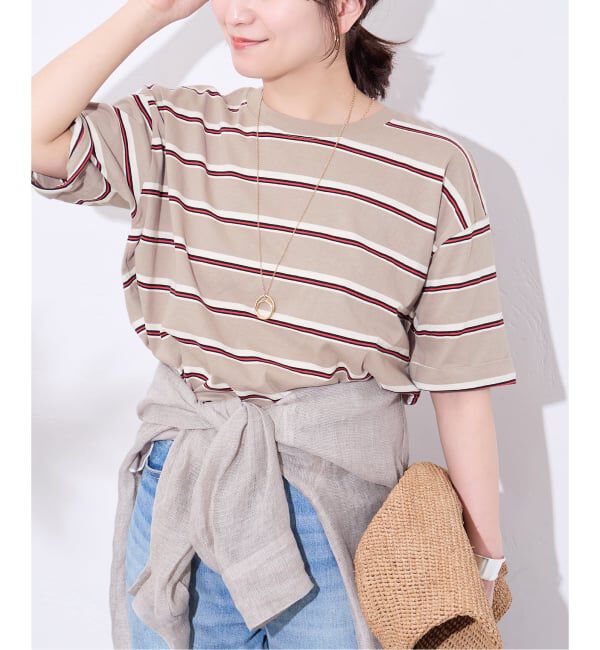 JOURNAL STANDARD「《追加3》汗ジミ防止ボーダービッグT」|Tシャツ・カットソー|