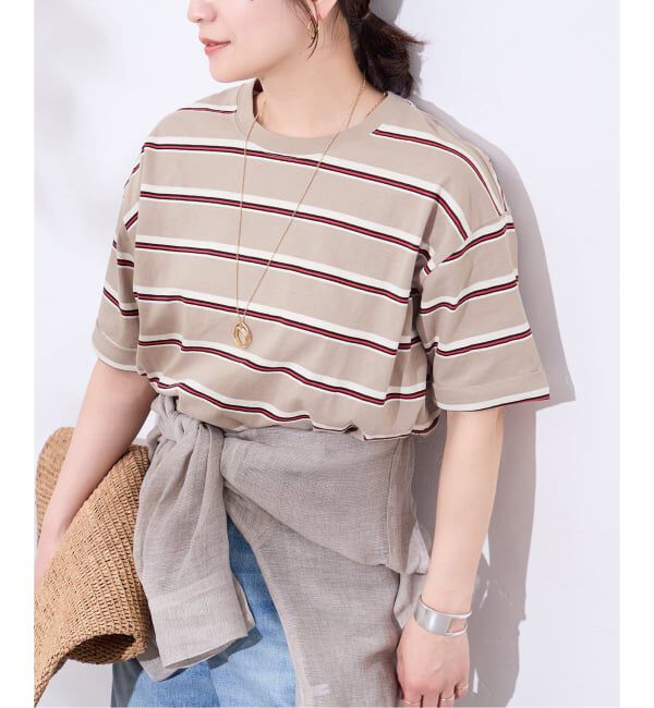 JOURNAL STANDARD「《追加3》汗ジミ防止ボーダービッグT」|Tシャツ・カットソー|