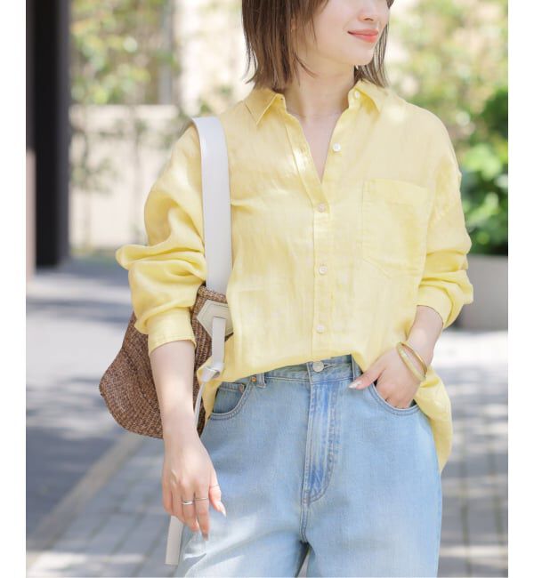 JOURNAL STANDARD relume「《追加3 / 新色》カラーリネンオーバーサイズシャツ」|シャツ・ブラウス|