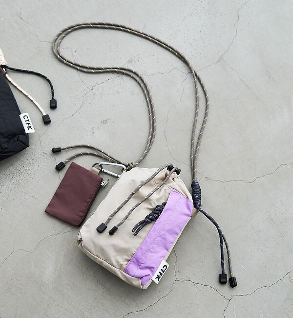 collex「【WEB限定】【撥水】【CTFK/コントロールフリーク】ナイロンハンディショルダ」|ショルダー・メッセンジャー|ライトグレー