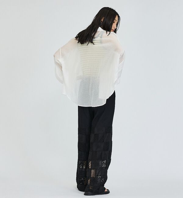 abahouse mavie「【セットアップ対応】刺繍レースワイドパンツ【予約】」|その他|