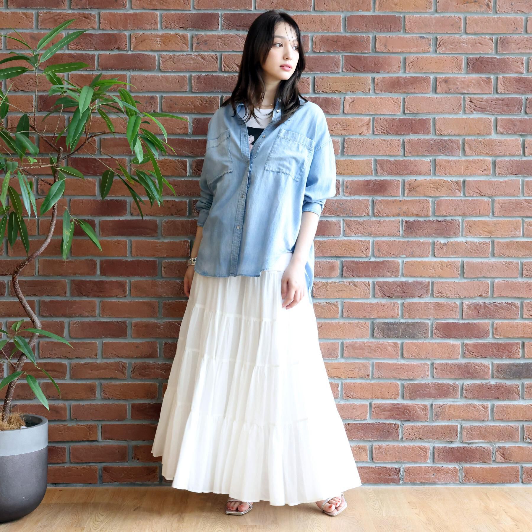 DRESSTERIOR「【夏デニム】シアーデニムシャツ」|シャツ・ブラウス|