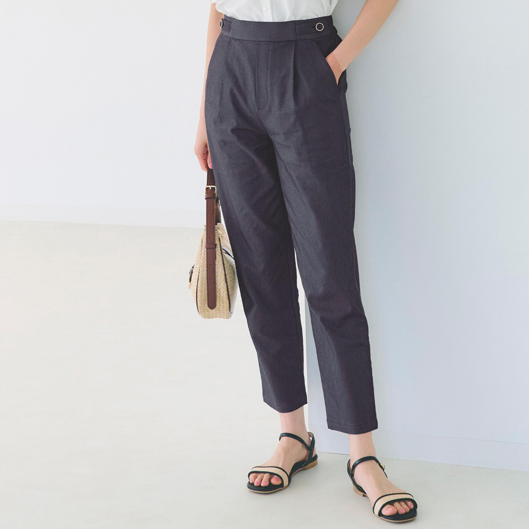 grove「【冷感】サマーハイパーストレッチテーパードパンツ」|その他|デニムライク(094