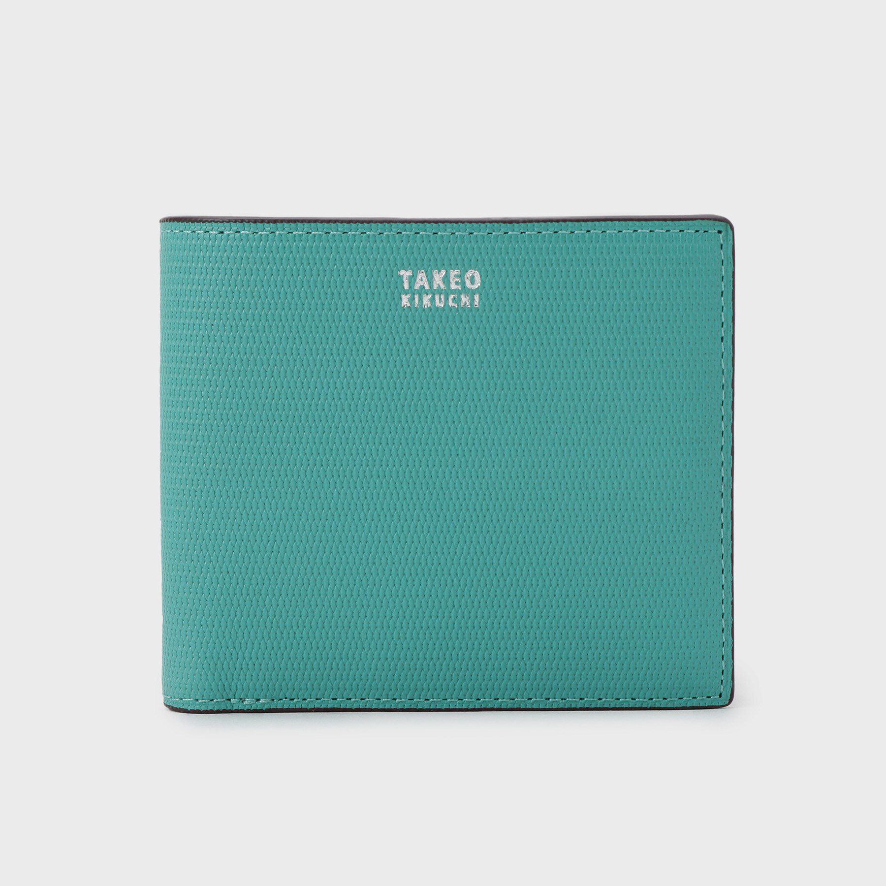TAKEO KIKUCHI「【ソフト＆ナチュラル】ミニメッシュ レザー 2つ折り財布」|財布|ブルーグリーン(59