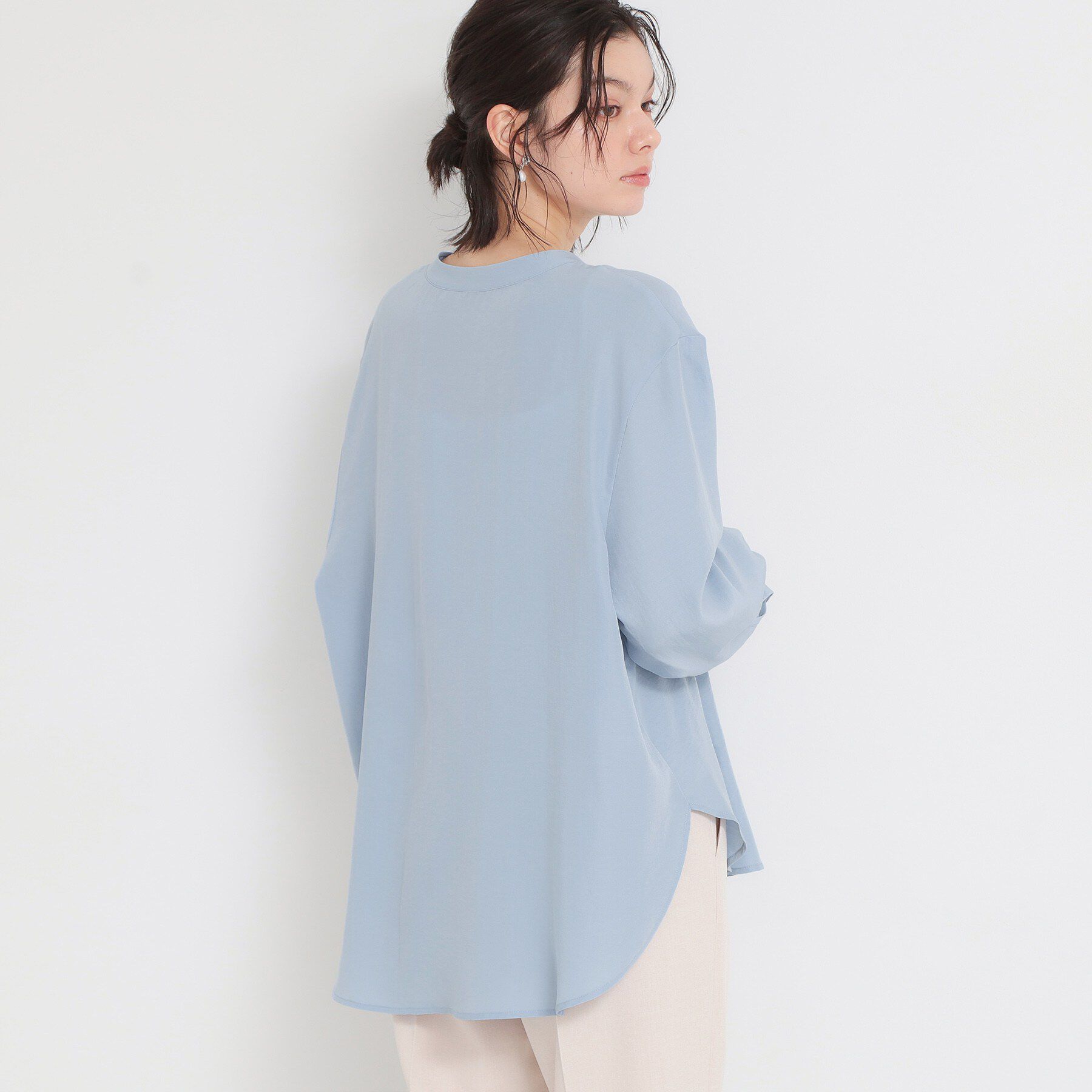 THE SHOP TK「【刻みネックですっきり見え】Wポケット金ボタンシャツ」|シャツ・ブラウス|