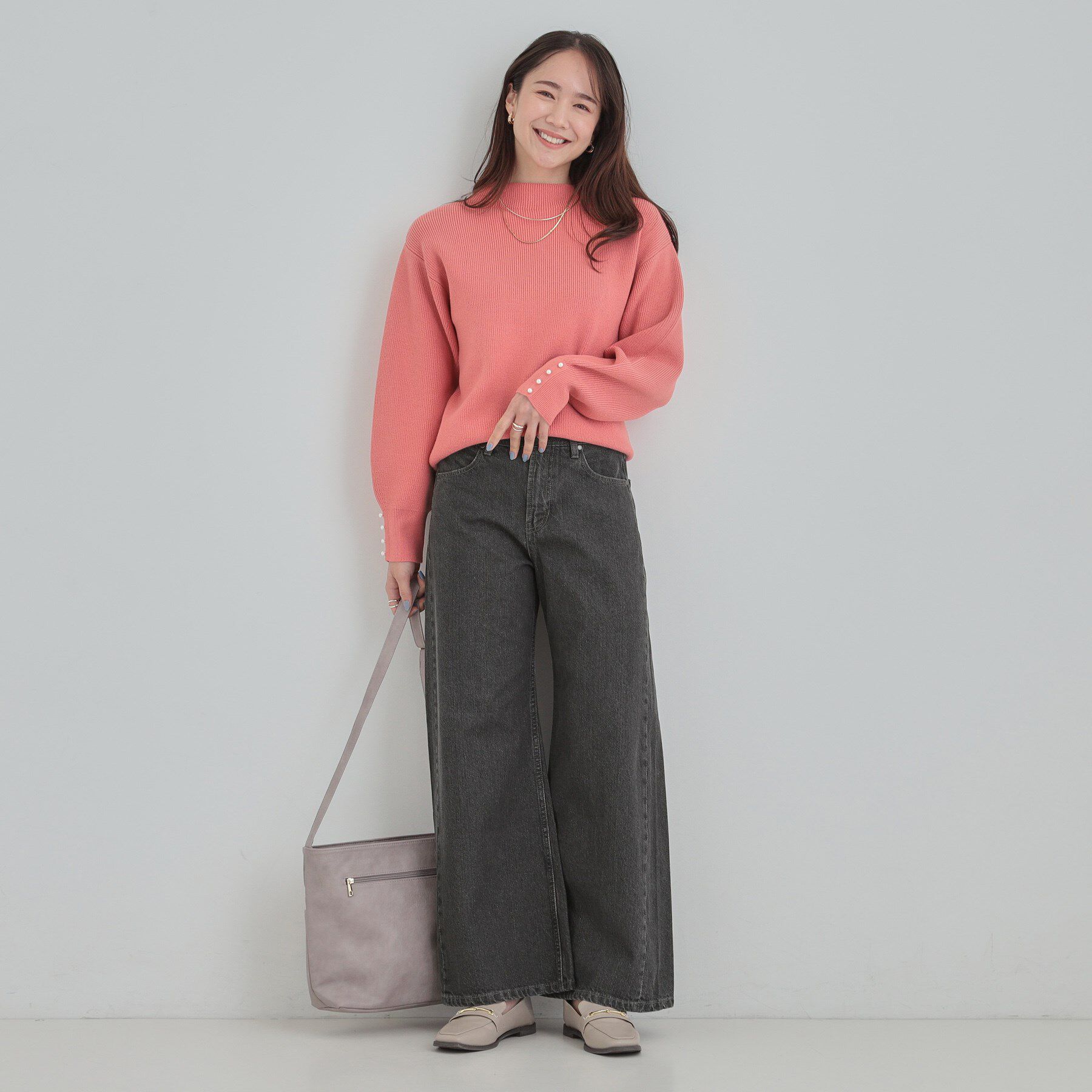 SHOO･LA･RUE「【SHOO・LA・RUE DENIM/S-LL】体型カバーにも バギーデニムワイドパンツ」|デニム|