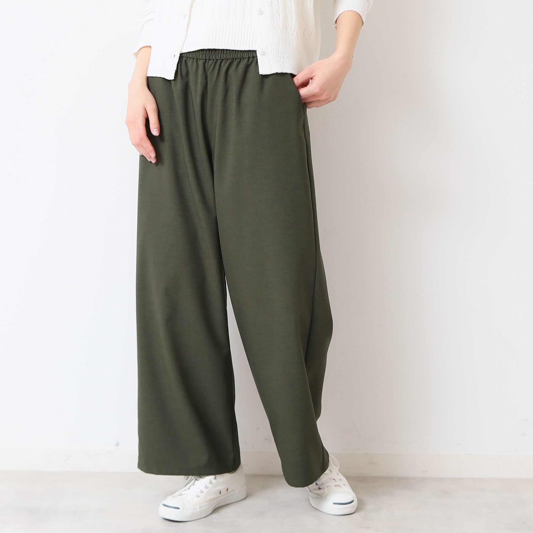 Dessin「【ウエストゴム・洗える】ドロストリラックスパンツ（XS～L）」|その他|
