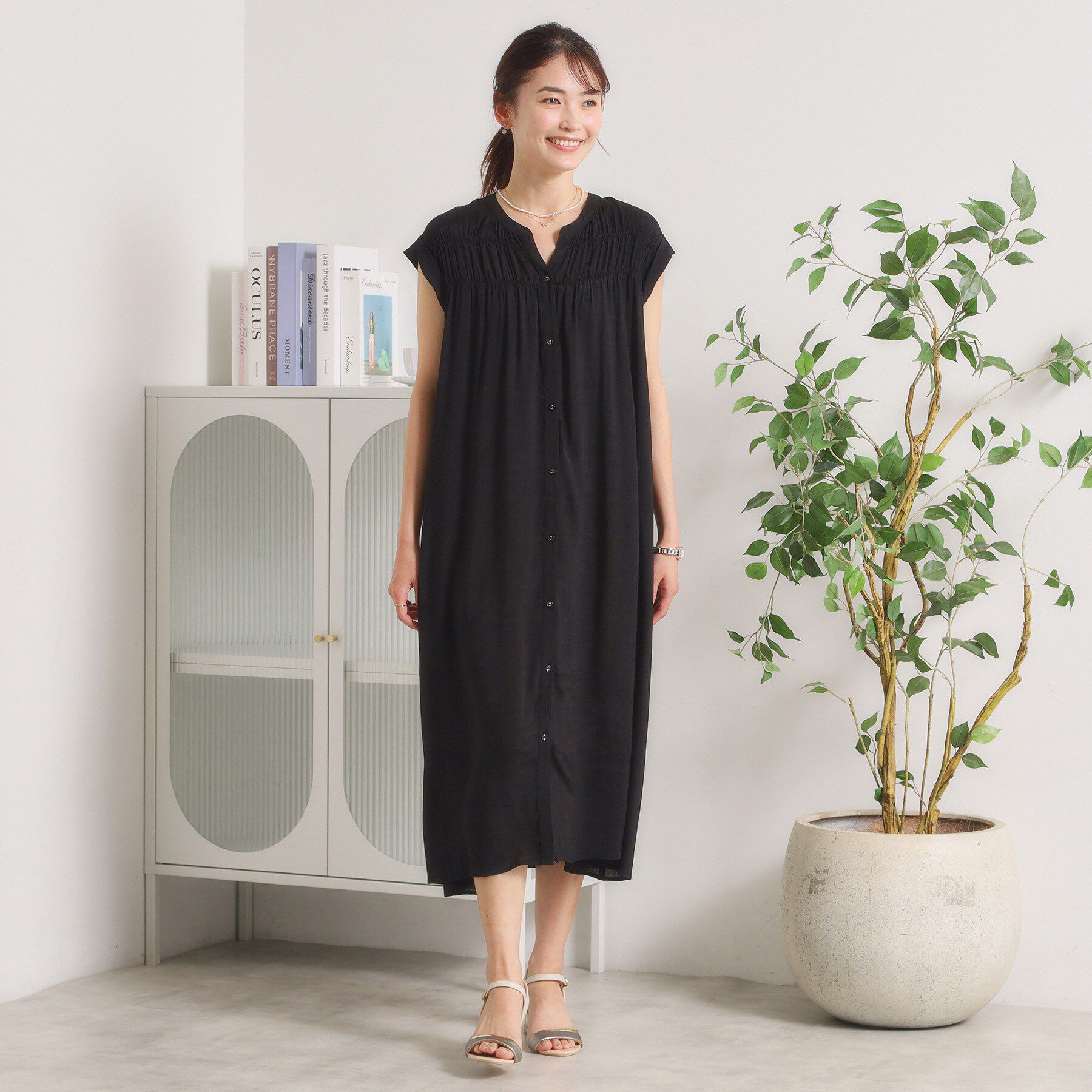 ITS&rsquo;DEMO「【接触冷感】スラブ前開きワンピース」|ワンピース|