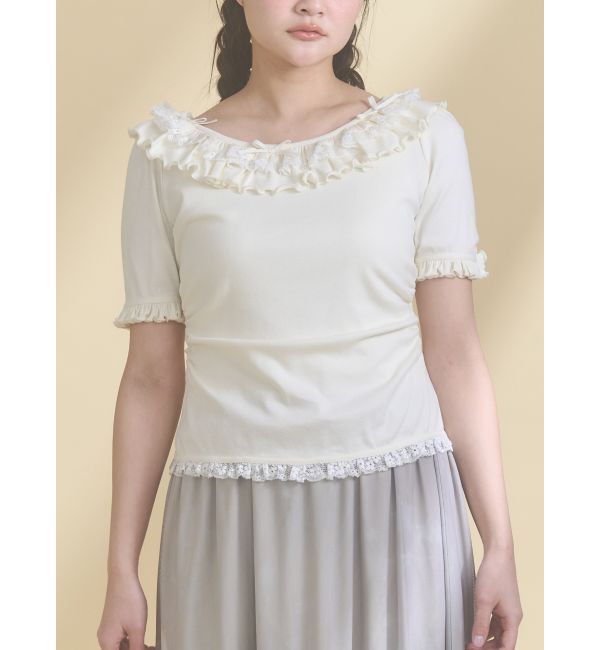 merry jenny「romantic frill summer top」|Tシャツ・カットソー|アイボリー