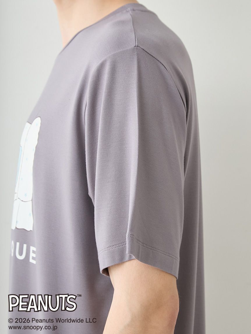 GELATO PIQUE HOMME「【PEANUTS】【HOMME】【接触冷感】ワンポイントTシャツ」|ルームウェア|