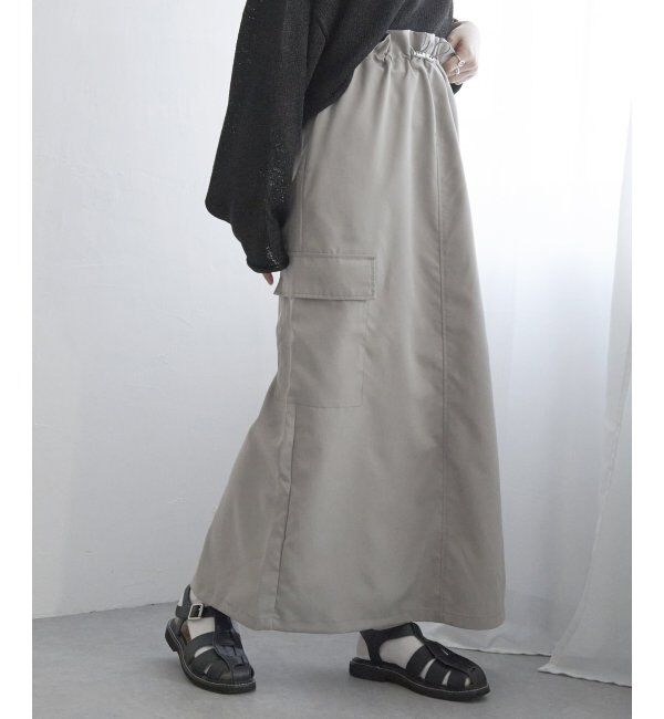 VENCE share style「ベネシャンギャザースカート」|スカート|グレイ