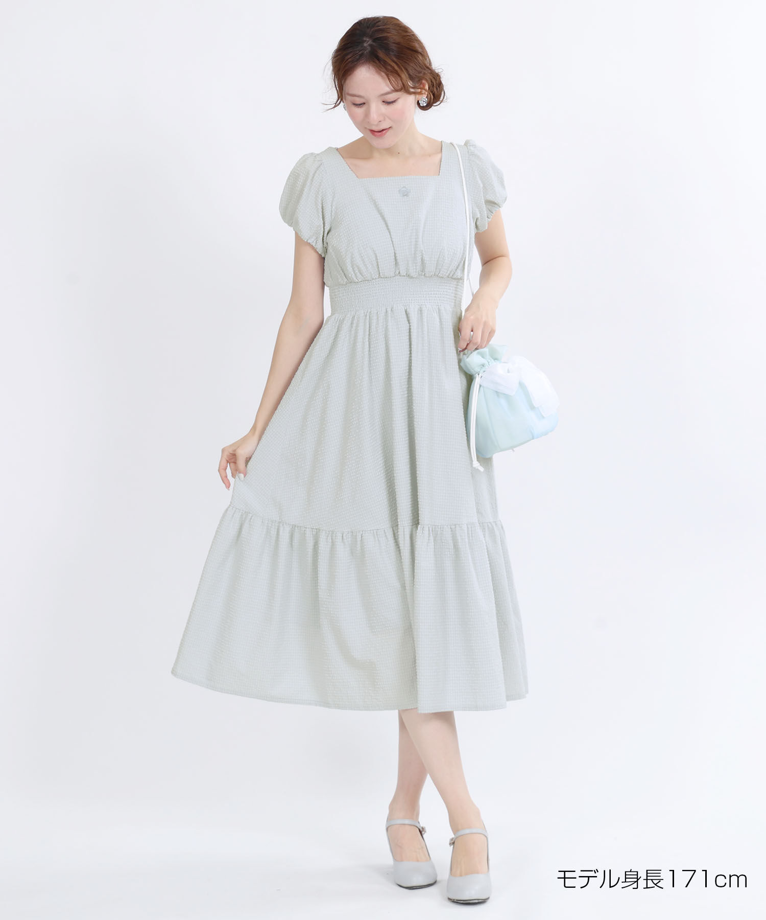 MARY QUANT「ウエストシャーリング ワンピース」|ワンピース|ブルー