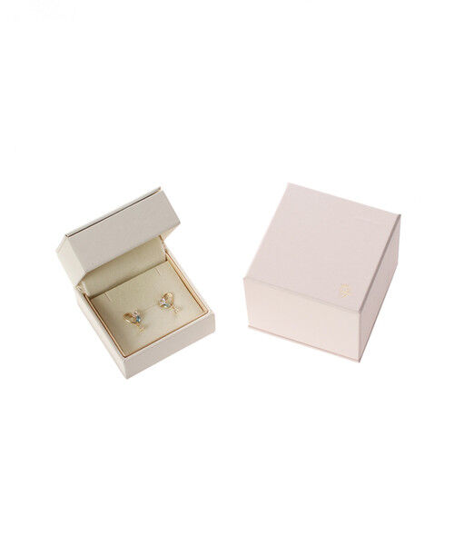 Samantha Tiara「K10 YG ドロップカラーストーンピアス」|ピアス|