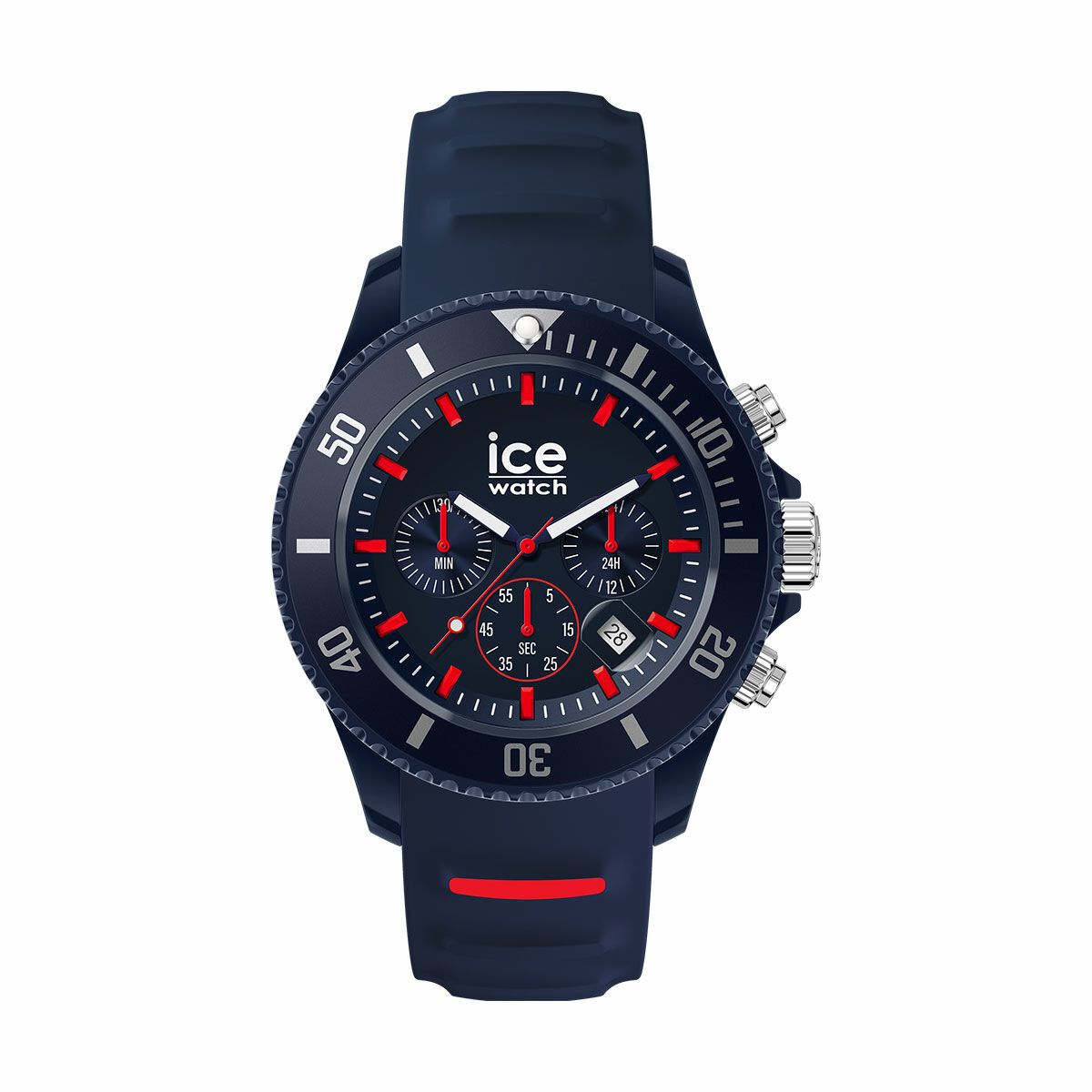 ICE-WATCH「〈ICE-WATCH(ｱｲｽｳｫｯﾁ)〉ICE chrono ﾀﾞｰｸﾌﾞﾙｰﾚｯﾄﾞ ﾐﾃﾞｨｱﾑ」|腕時計|BLUE