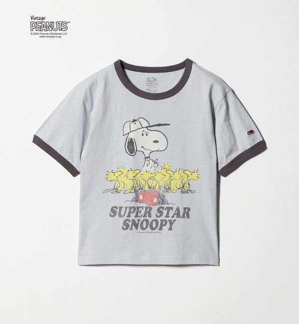 UNITED ARROWS green label relaxing「【別注】＜FRUIT OF THE LOOM &times; PEANUTS＞リンガーTシャツ / キッズ  140cm-150cm」|Tシャツ・カットソー|LT.GRAY