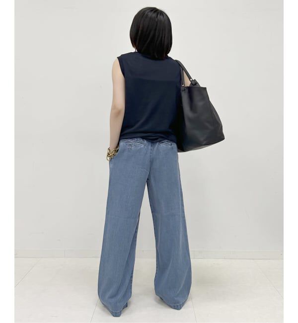 SLOBE IENA「《4サイズ展開/追加2》LEDENIM TUCK TROUSERデニム」|デニム|