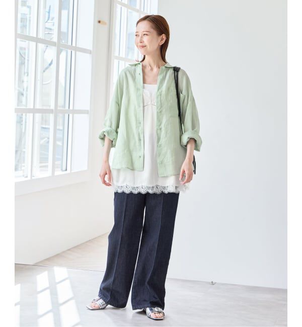 U by SPICK&SPAN「サテンレースキャミ」|キャミソール|