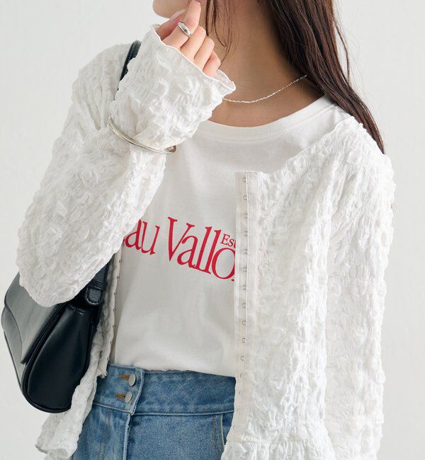  「シャーリングペプラム TOPS」|シャツ・ブラウス|オフホワイト