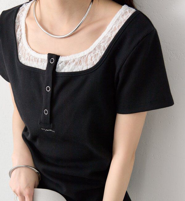  「スクエアネックヘンリーTシャツ」|Tシャツ・カットソー|