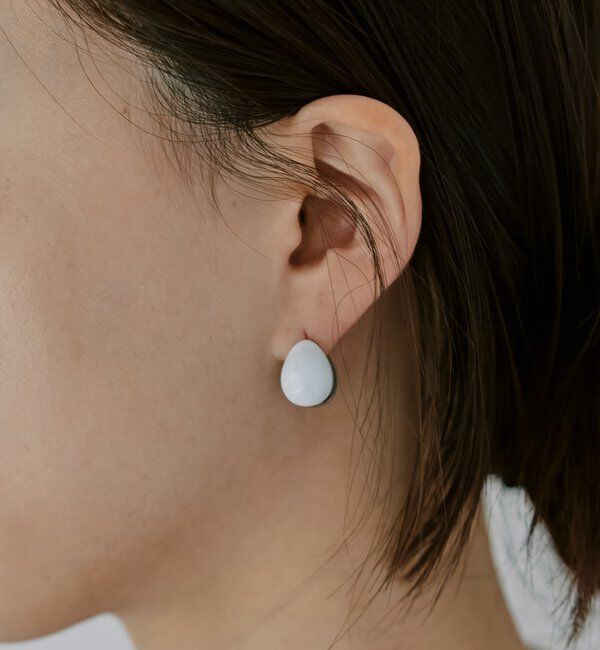  「ドロップモノトーンピアス」|ピアス|ホワイト
