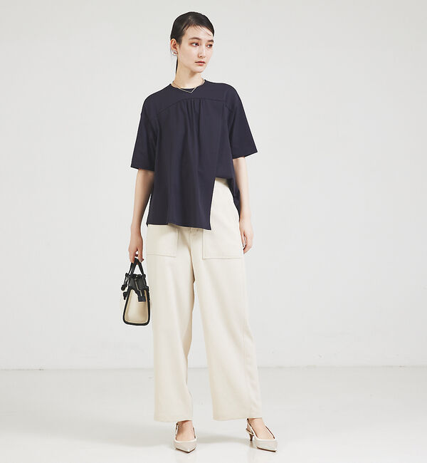 qualite「アシメフロントカットソー」|Tシャツ・カットソー|