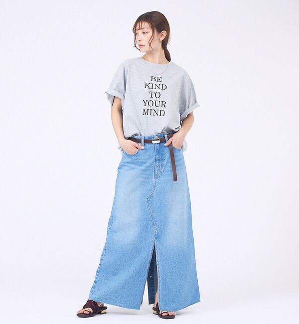 abahouse mavie「【体型カバー】ロゴタックTシャツ/半袖/大人カジュアル/体型カバー」|Tシャツ・カットソー|