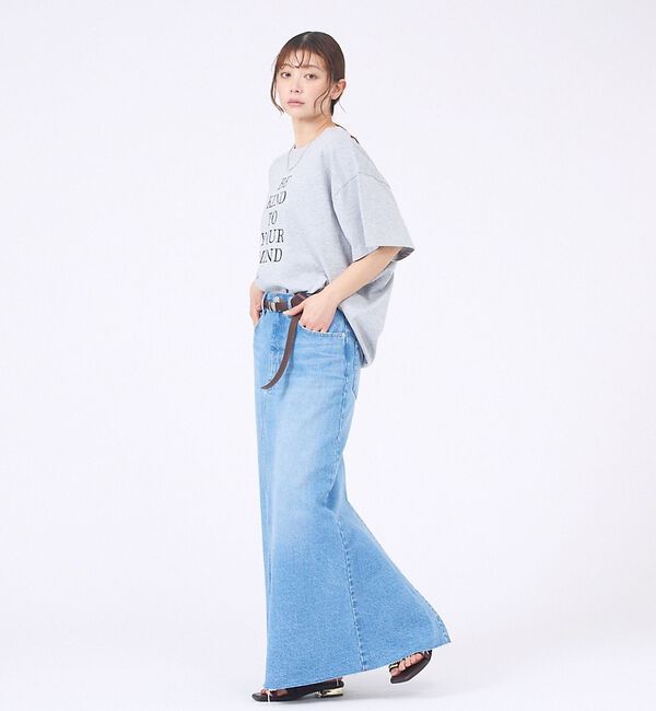 abahouse mavie「【体型カバー】ロゴタックTシャツ/半袖/大人カジュアル/体型カバー」|Tシャツ・カットソー|