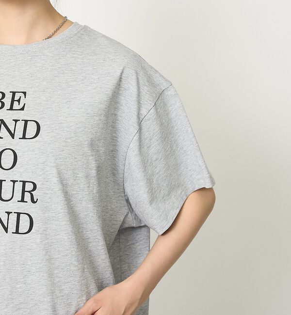 abahouse mavie「【体型カバー】ロゴタックTシャツ/半袖/大人カジュアル/体型カバー」|Tシャツ・カットソー|