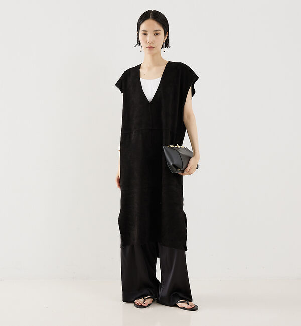 The Store by C' 「【METHODE】HABITO in SUEDE／スエードワンピース」|ワンピース|ブラック