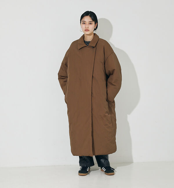 NOMINE「３WAYカラー中綿ロングコート」|ステンカラーコート|