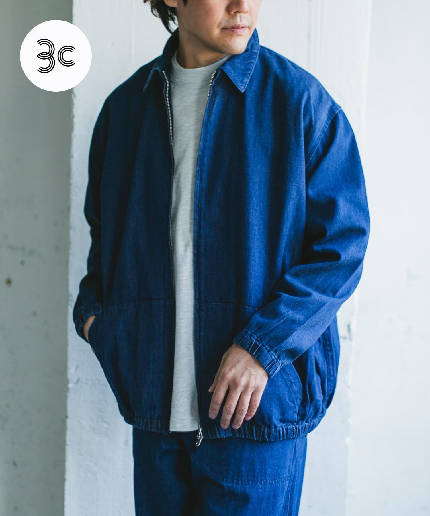 URBAN RESEARCH DOORS「Denim Zip Blouson」|デニムジャケット|インディゴブルー