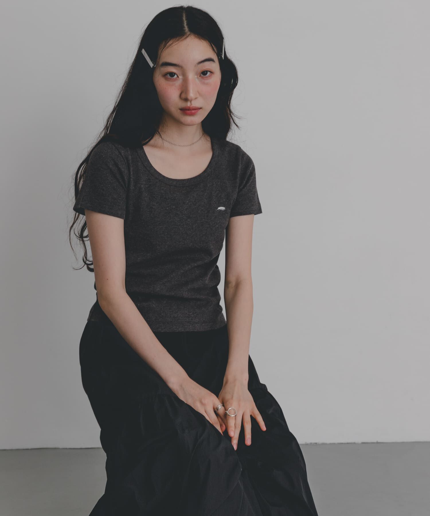 SENSE OF PLACE by URBAN RESEARCH「ラウンドネックリブTシャツ(半袖)」|Tシャツ・カットソー|