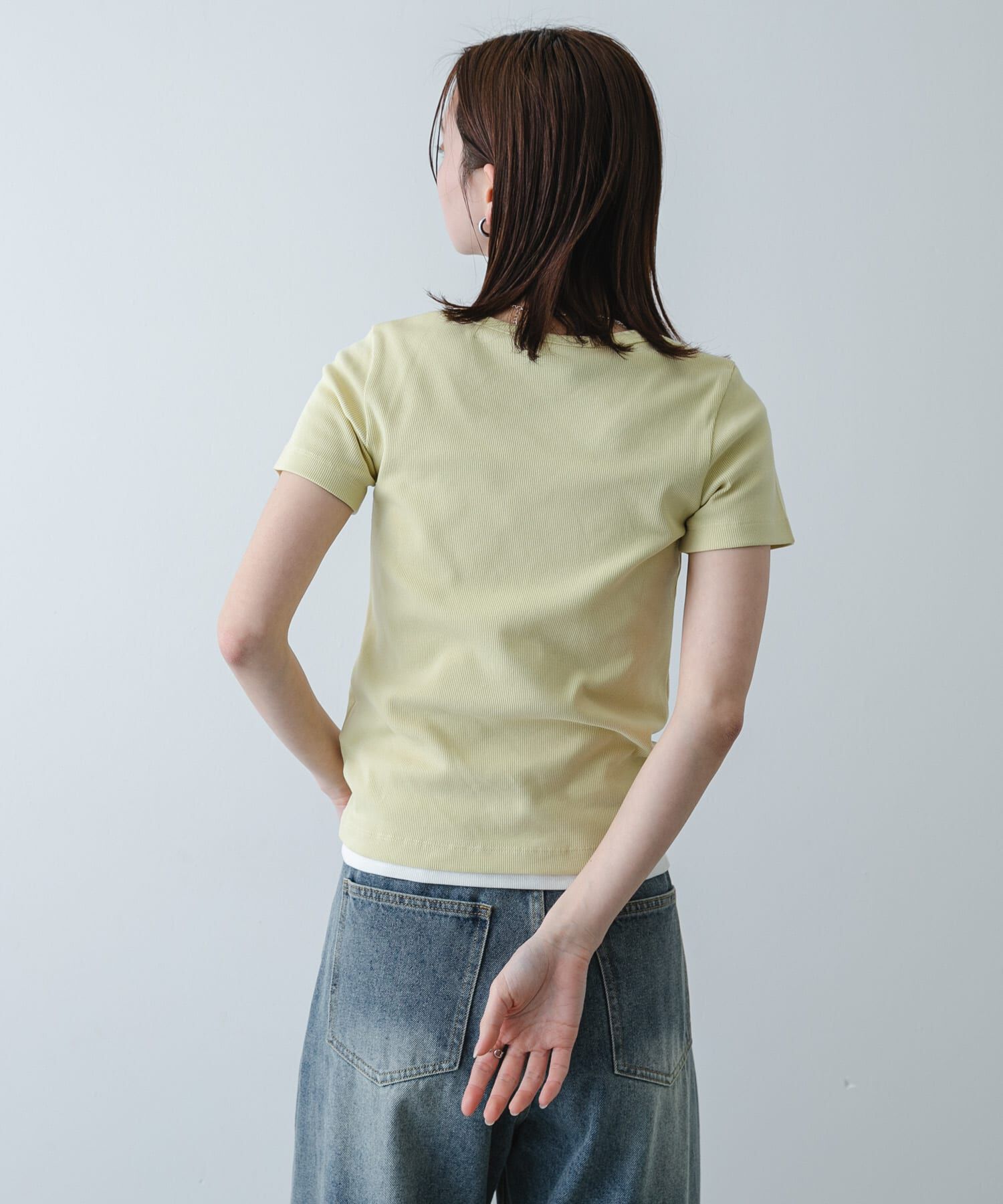 SENSE OF PLACE by URBAN RESEARCH「ラウンドネックリブTシャツ(半袖)」|Tシャツ・カットソー|