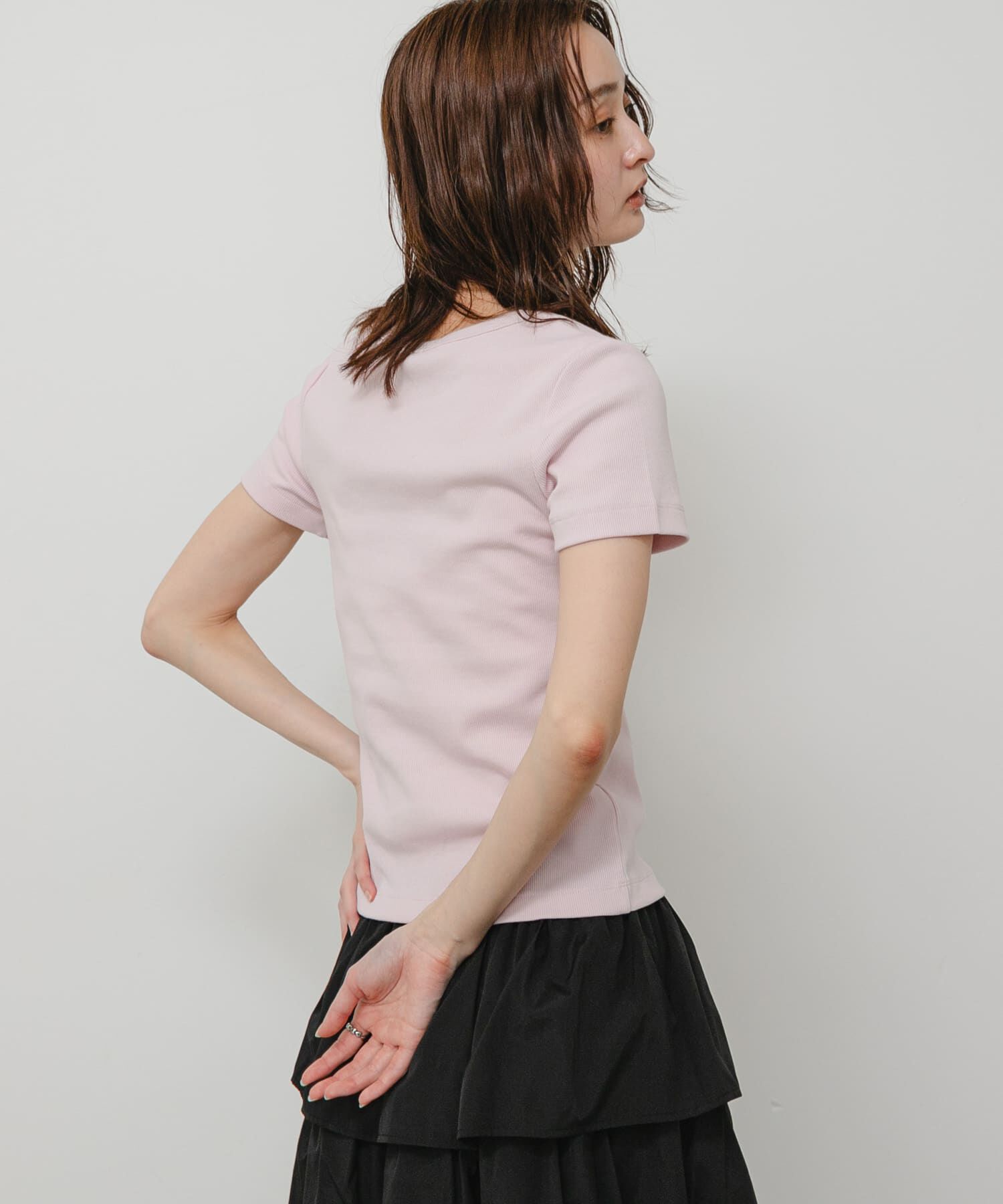 SENSE OF PLACE by URBAN RESEARCH「ラウンドネックリブTシャツ(半袖)」|Tシャツ・カットソー|