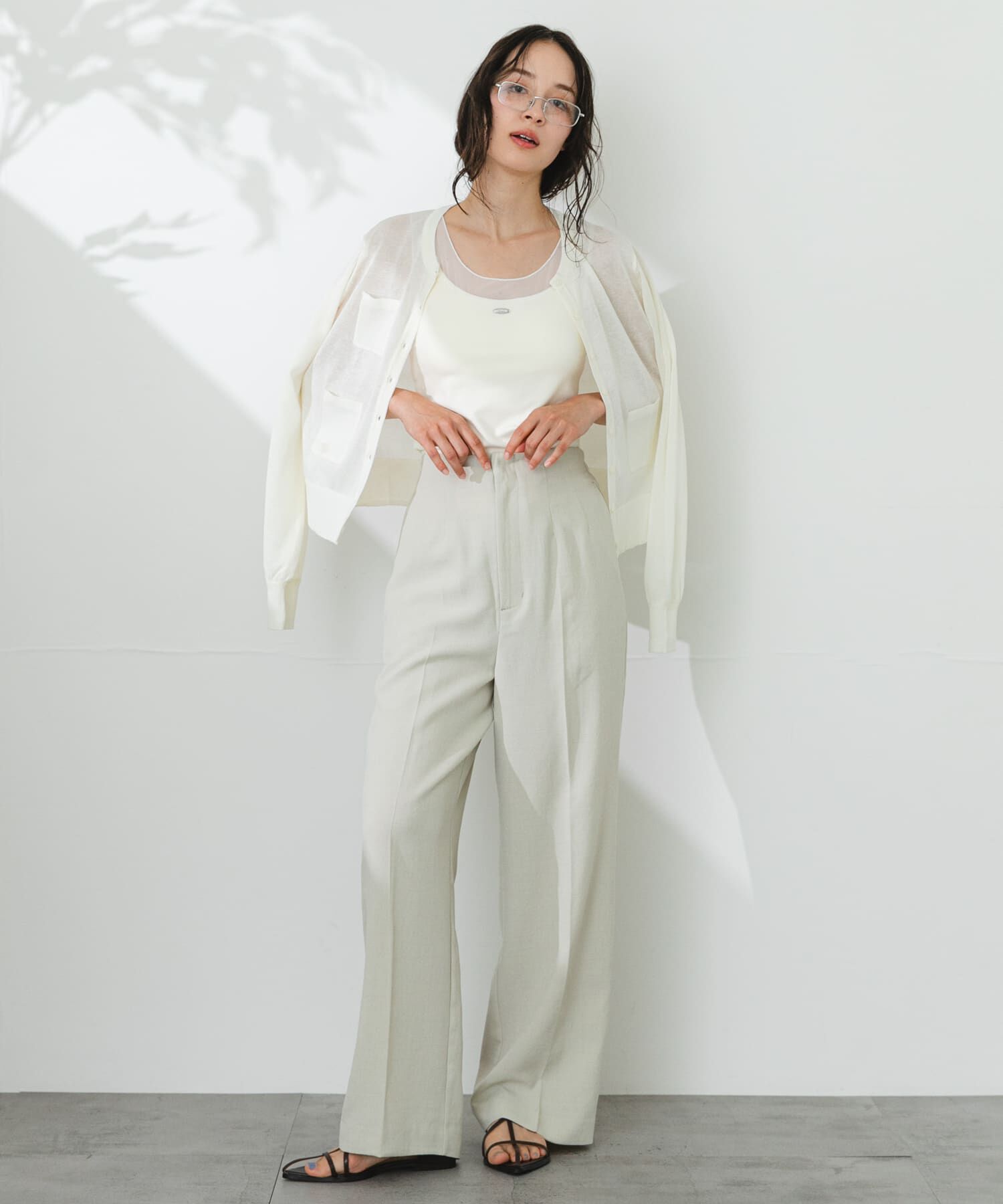 SENSE OF PLACE by URBAN RESEARCH「『一部WEB限定』『UR TECH DRYLUXE』リネンライクワイドパンツ」|その他|
