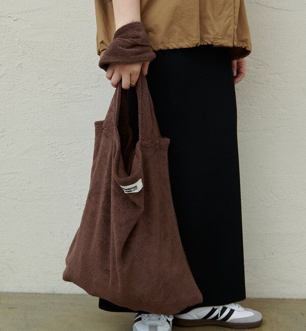  「【F&B】パイルBIGトートBAG」|ショルダー・メッセンジャー|ブラウン